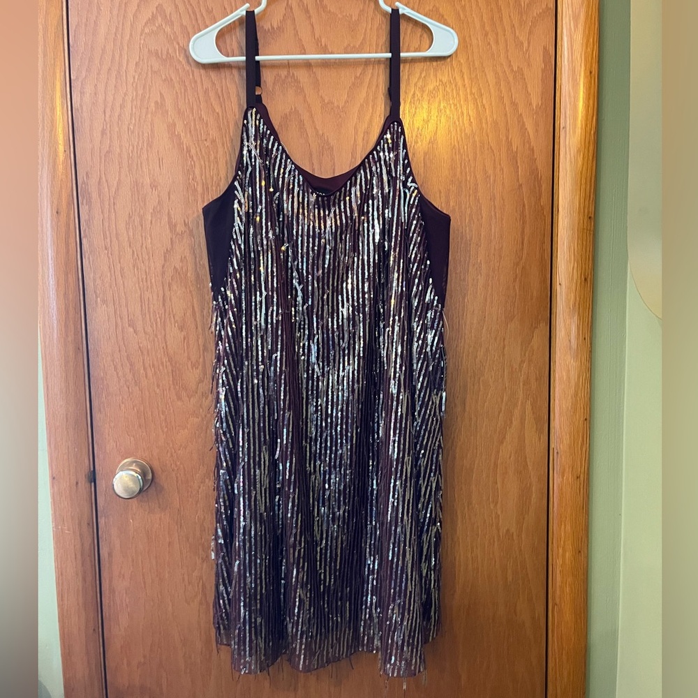 Torrid Burgundy Sequin Dress